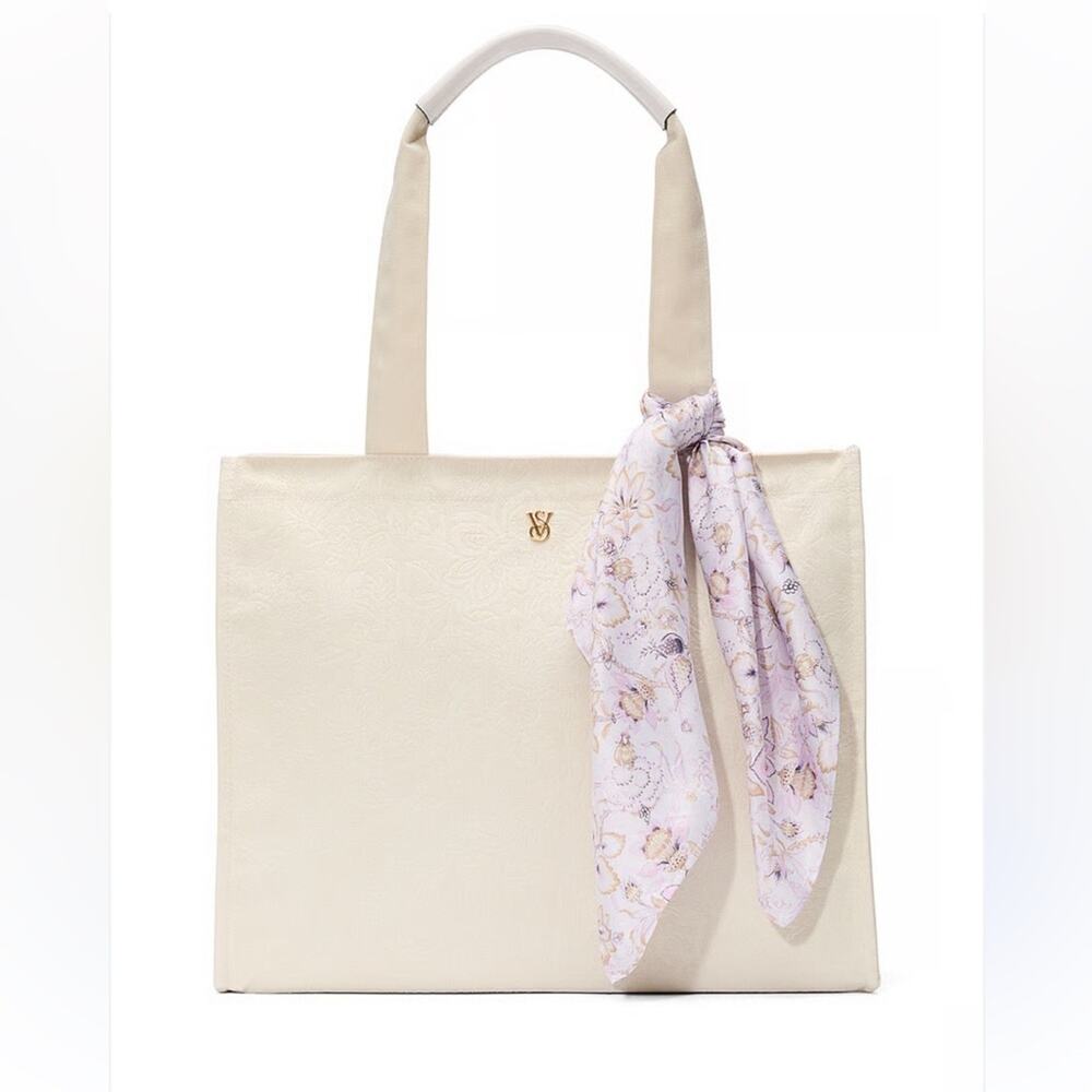 VICTORIA'S SECRET Floral-Embossed Tote Bag